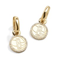 Серьги Brooklyn Nets BaubleBar Basketball Huggie