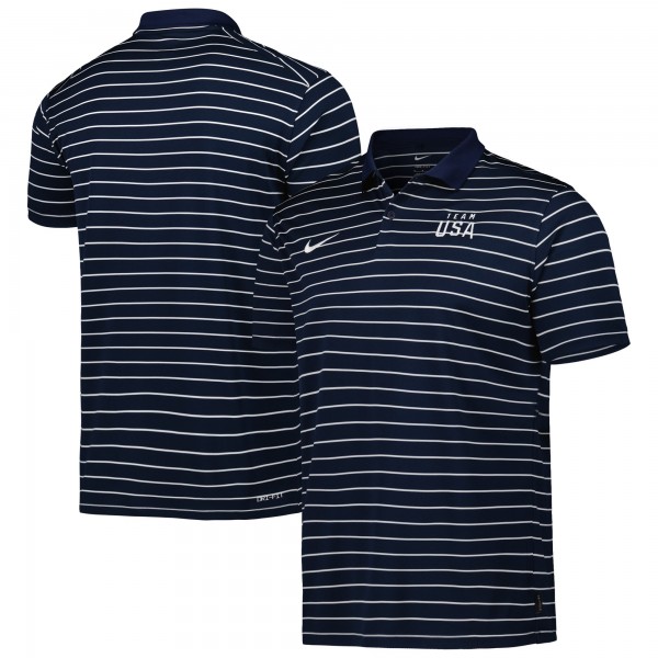 Поло Team USA Nike Victory Striped Performance - Navy/White