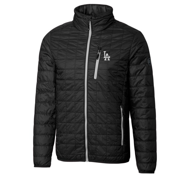 Куртка на молнии Los Angeles Dodgers Cutter & Buck Rainier Eco Insulated Puffer - Black