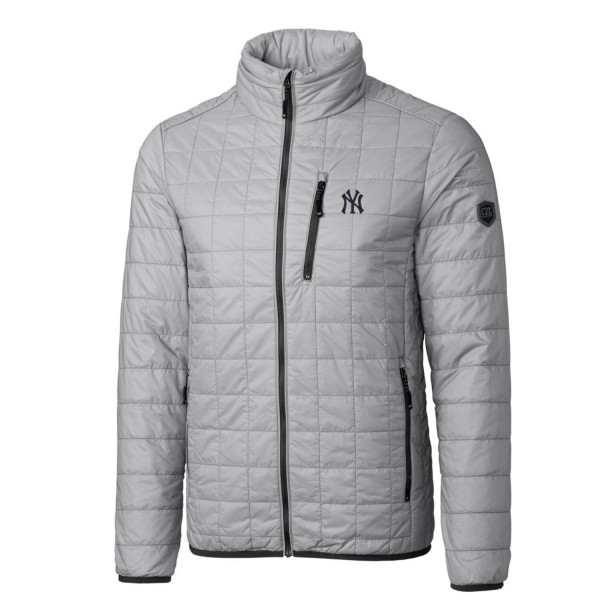 Куртка на молнии New York Yankees Cutter & Buck Rainier Eco Insulated Puffer - Gray