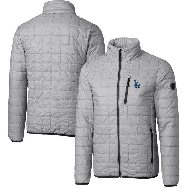 Куртка на молнии Los Angeles Dodgers Cutter & Buck Rainier Eco Insulated Puffer - Gray