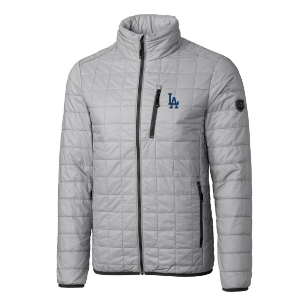 Куртка на молнии Los Angeles Dodgers Cutter & Buck Rainier Eco Insulated Puffer - Gray