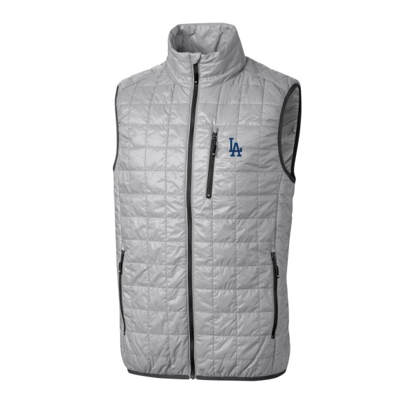 Жилетка Los Angeles Dodgers Cutter & Buck Rainier Puffer - Gray