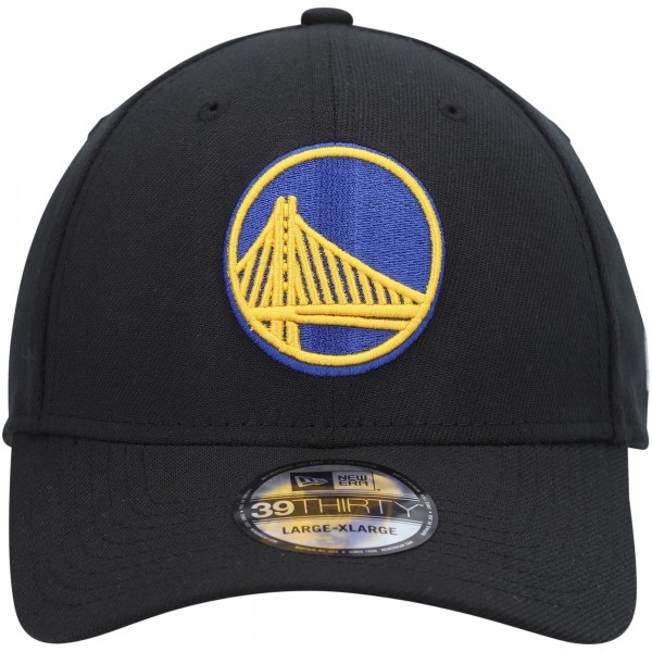 Бейсболка Golden State Warriors New Era Black Official Team Color 39THIRTY