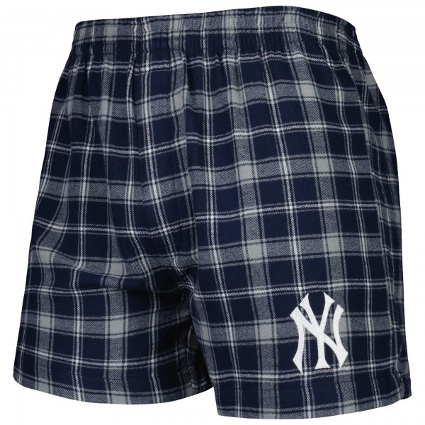 New York Yankees Concepts Sport Navy/Gray Ledger Flannel Boxers