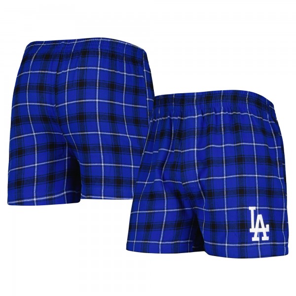 Los Angeles Dodgers Concepts Sport Royal/Black Ledger Flannel Boxers