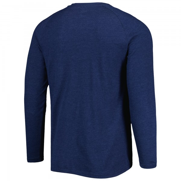 New York Yankees Concepts Sport Navy Inertia Raglan Long Sleeve Henley Top