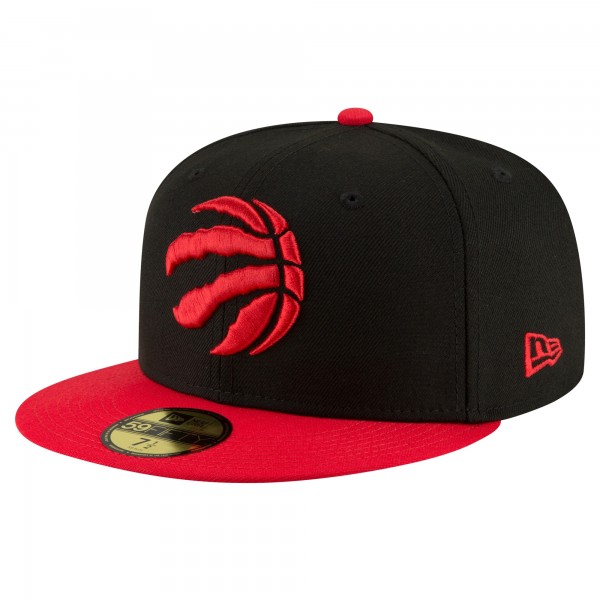 Бейсболка Toronto Raptors New Era Black/Red 2-Tone 59FIFTY