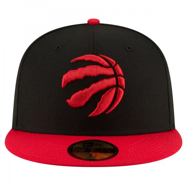 Бейсболка Toronto Raptors New Era Black/Red 2-Tone 59FIFTY