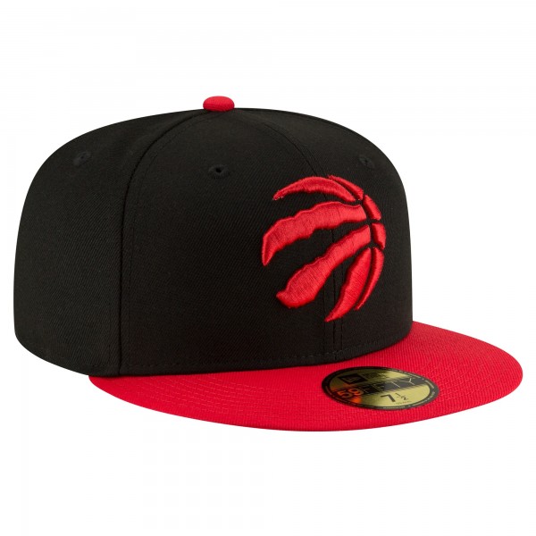 Бейсболка Toronto Raptors New Era Black/Red 2-Tone 59FIFTY