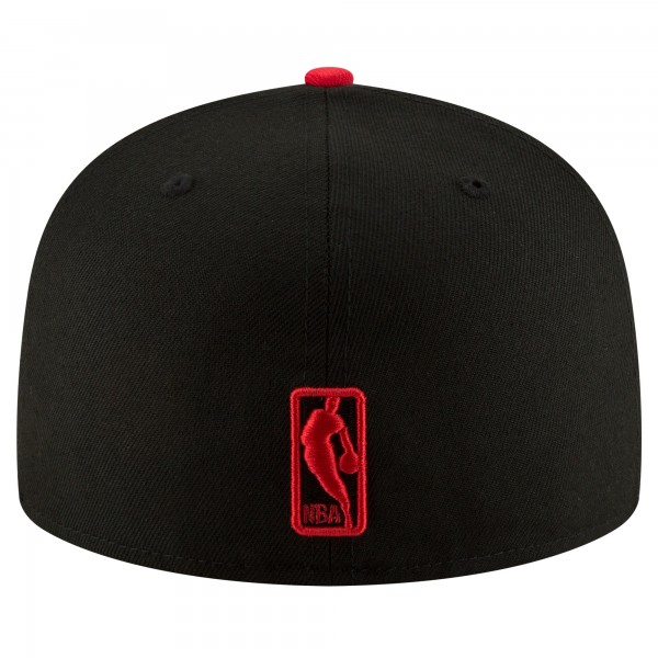 Бейсболка Toronto Raptors New Era Black/Red 2-Tone 59FIFTY