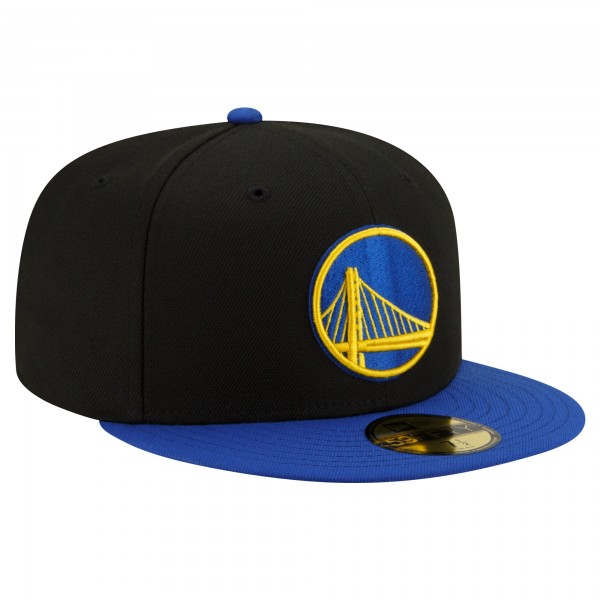 Бейсболка Golden State Warriors New Era Black/Royal 2-Tone 59FIFTY