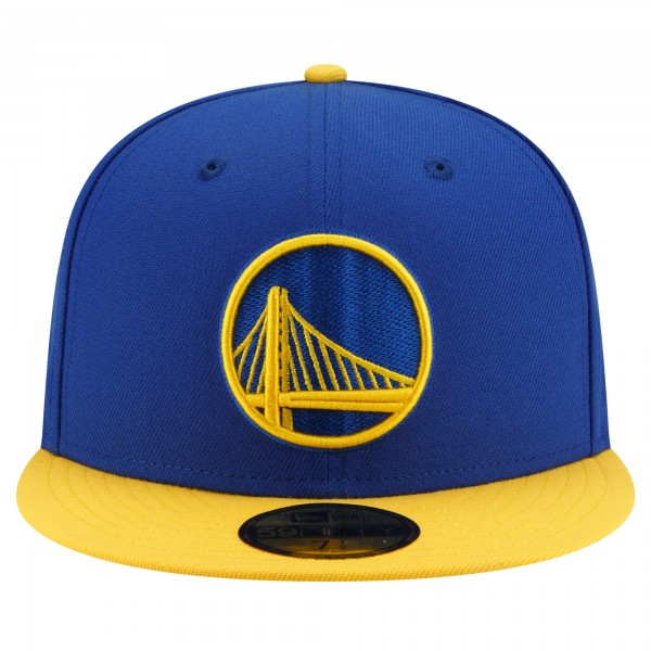 Бейсболка Golden State Warriors New Era Royal/Gold 2-Tone 59FIFTY
