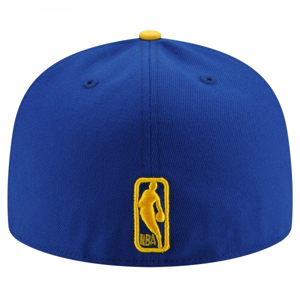 Бейсболка Golden State Warriors New Era Royal/Gold 2-Tone 59FIFTY