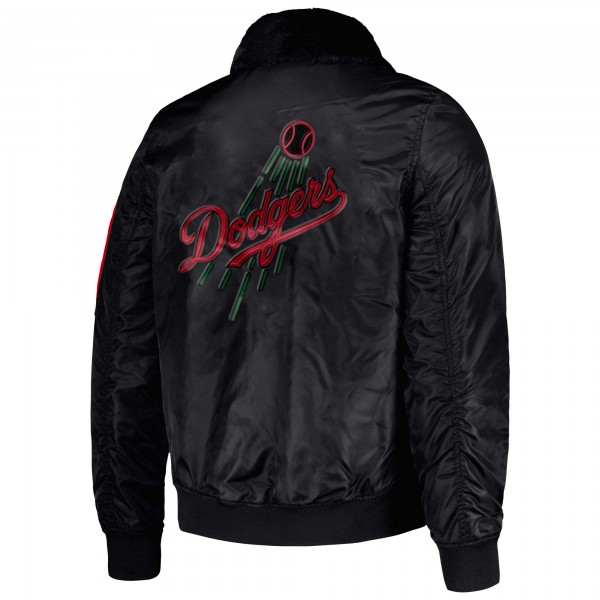 Куртка на молнии Los Angeles Dodgers Starter x Ty Mopkins Black History Month Satin - Black