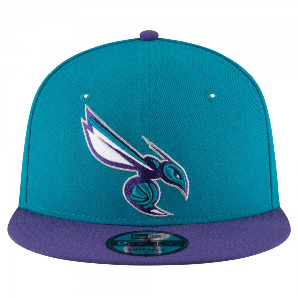 Бейсболка Charlotte Hornets New Era Teal/Purple Official Team Color 2Tone 9FIFTY