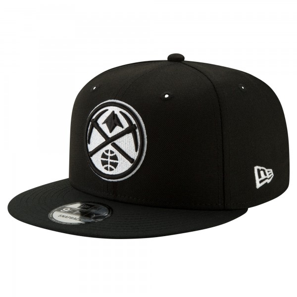 Бейсболка Denver Nuggets New Era Black & White 9FIFTY