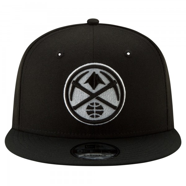 Бейсболка Denver Nuggets New Era Black & White 9FIFTY