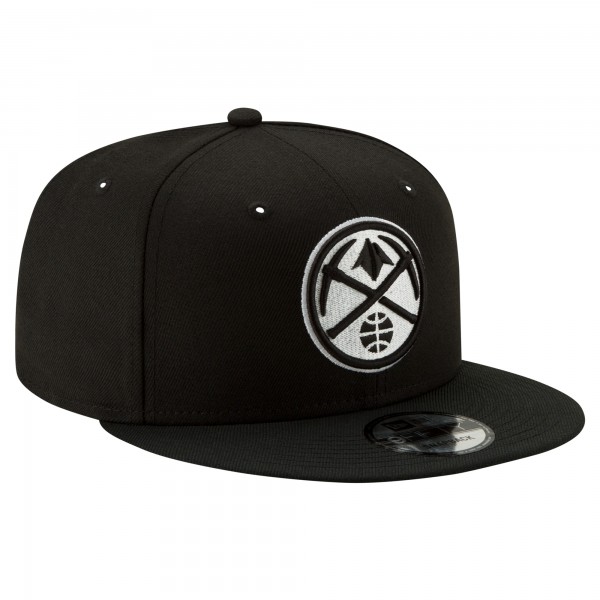 Бейсболка Denver Nuggets New Era Black & White 9FIFTY