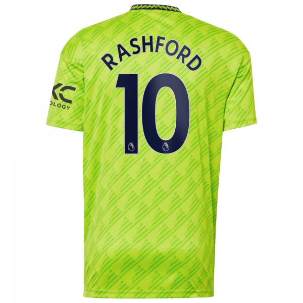 Игровая форма  Marcus Rashford Manchester United adidas 2022/23 Third Replica Player - Neon Green
