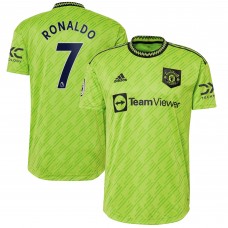 Игровая форма  Cristiano Ronaldo Manchester United adidas 2022/23 Third Authentic Player - Neon Green