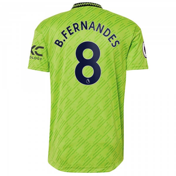 Игровая форма  Bruno Fernandes Manchester United adidas 2022/23 Third Authentic Player - Neon Green