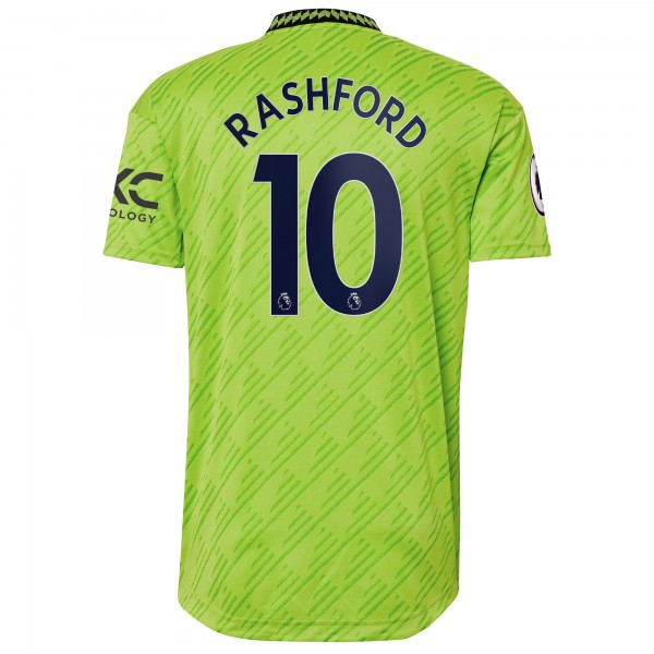 Игровая форма  Marcus Rashford Manchester United adidas 2022/23 Third Authentic Player - Neon Green