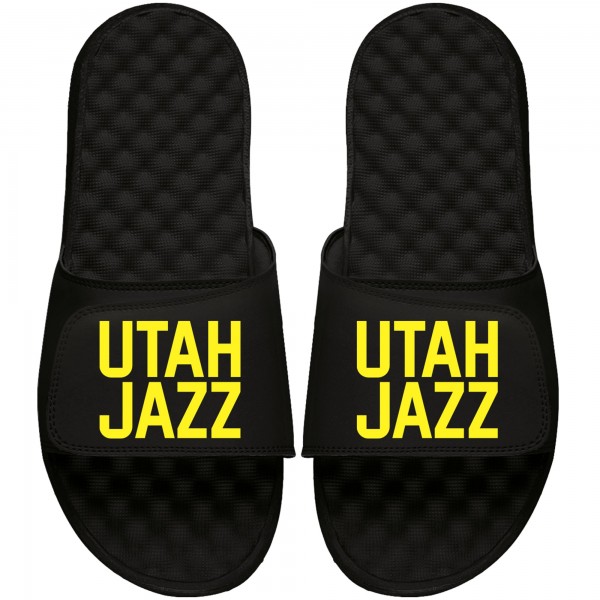 Шлепки Utah Jazz ISlide Wordmark - Black