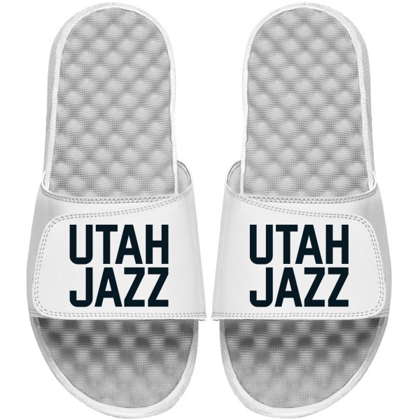 Шлепки Utah Jazz ISlide Wordmark - White