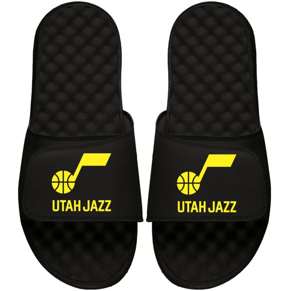 Шлепки Utah Jazz ISlide Team Color Stacked - Black