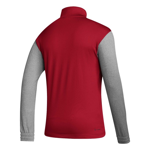 Spain National Team adidas Crest Long Sleeve Half-Zip Top - Red