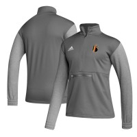 Belgium National Team adidas Crest Long Sleeve Half-Zip Top - Gray