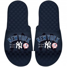 New York Yankees ISlide Navy Collage Slide Sandals