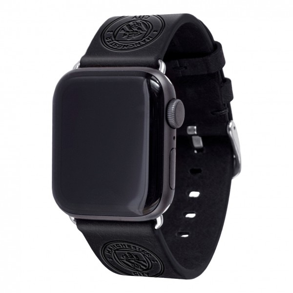 Ремешок для часов Manchester City 38/40/41mm Logo Sport Leather - Black