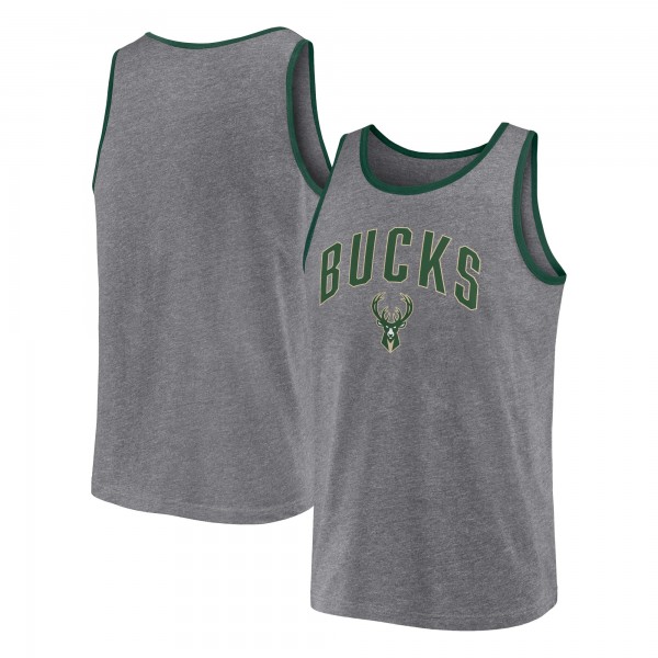 Майка Milwaukee Bucks Primary Logo - Heather Gray