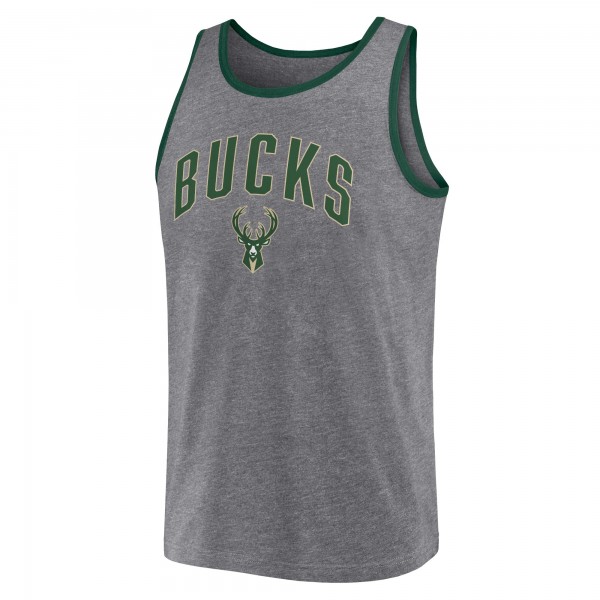 Майка Milwaukee Bucks Primary Logo - Heather Gray