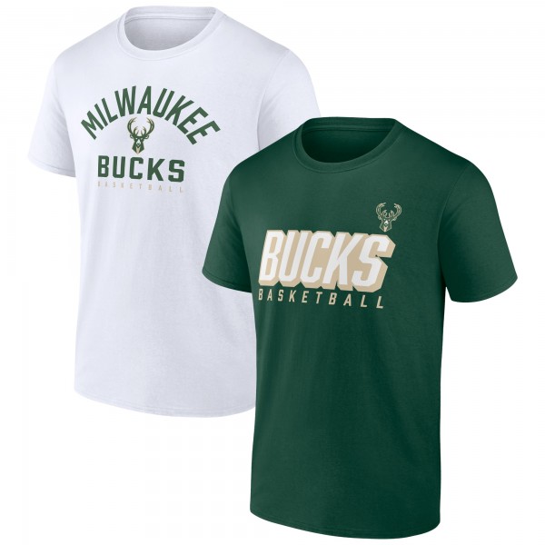 Футболка Milwaukee Bucks Player Pack Combo Set - Hunter Green/White