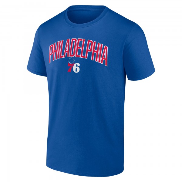 Шорты Футболка Philadelphia 76ers Arch & Combo Set - Royal/Heather Gray