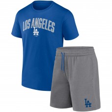 Los Angeles Dodgers Fanatics Royal/Heather Gray Arch T-Shirt & Shorts Combo Set