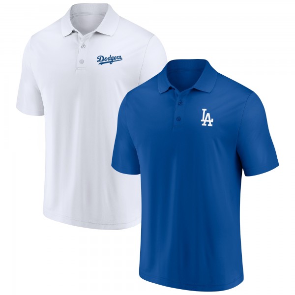 Los Angeles Dodgers Fanatics Royal/White Dueling Logos Polo Combo Set