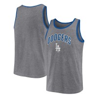Los Angeles Dodgers Fanatics Heather Gray Primary Tank Top