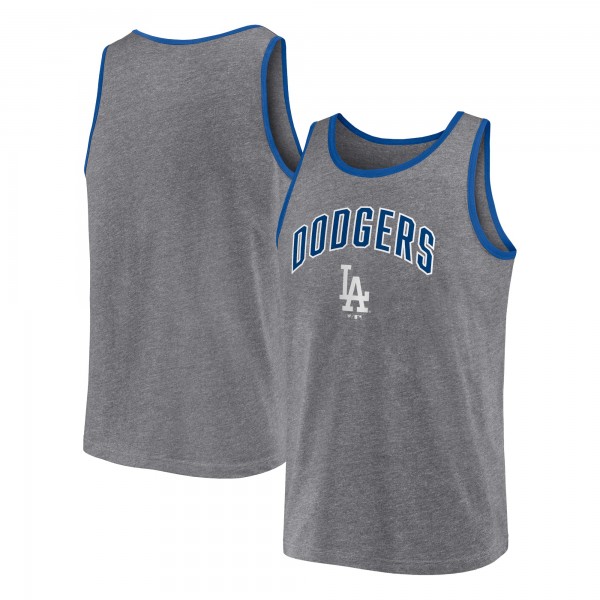 Los Angeles Dodgers Fanatics Heather Gray Primary Tank Top
