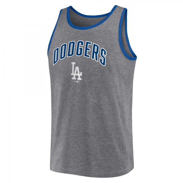 Los Angeles Dodgers Fanatics Heather Gray Primary Tank Top