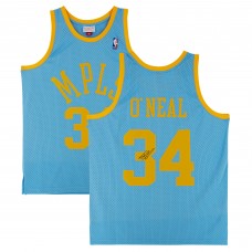 Игровая джерси Autographed Los Angeles Lakers Shaquille ONeal Fanatics Authentic Mitchell & Ness 2001-02 Swingman