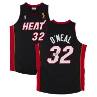 Autographed Miami Heat Shaquille ONeal Fanatics Authentic Mitchell & Ness with Trophy Patch 2005-06 Authentic Jersey