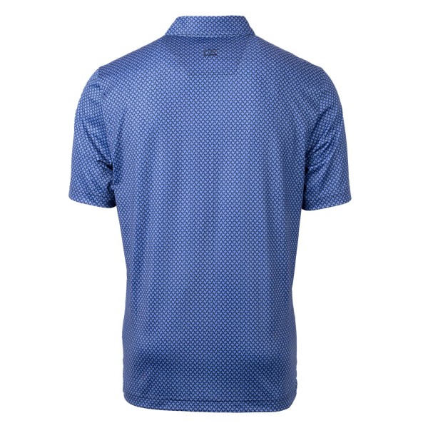 New York Yankees Cutter & Buck Navy Pike Banner Print Polo