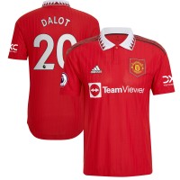 Игровая форма  Diogo Dalot Manchester United adidas 2022/23 Home Authentic Player - Red