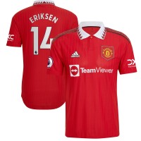 Игровая форма  Christian Eriksen Manchester United adidas 2022/23 Home Authentic Player - Red