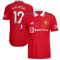 Игровая форма  Tyrell Malacia Manchester United adidas 2022/23 Home Authentic Player - Red