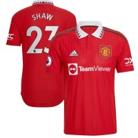 Игровая форма  Luke Shaw Manchester United adidas 2022/23 Home Authentic Player - Red